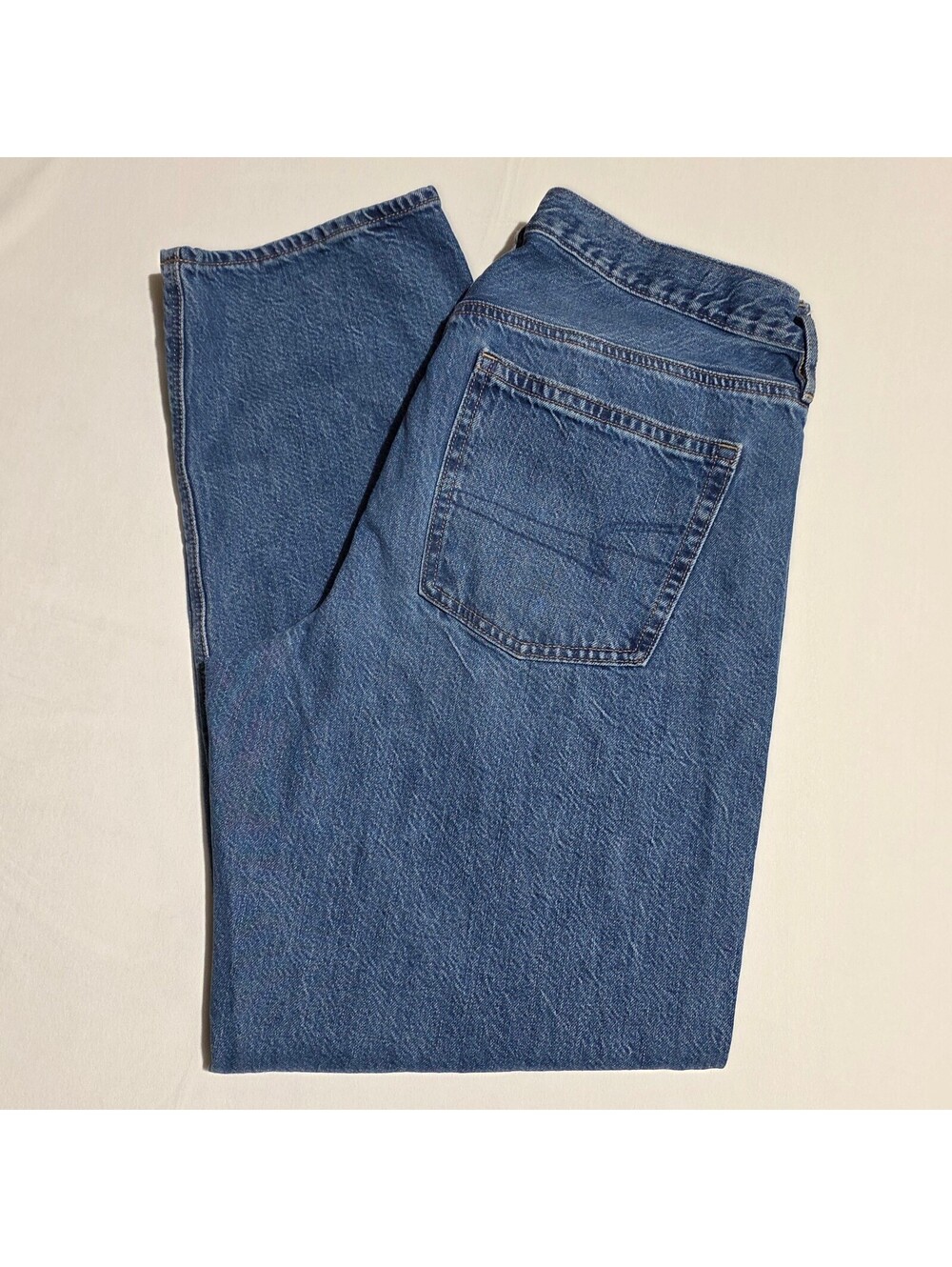 American Eagle 90's Straight Blue Denim Jeans Women's size 12 Regular